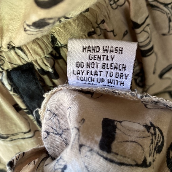 Soho Chick black/beige cotton Vespa scooter print cotton dress. Size Medium - Picture 9 of 9